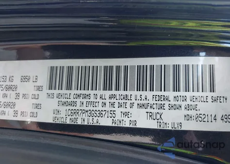 2016 Ram 1500 Longhorn Limited from USA, damaged, VIN 1C6RR7PM3GS367155